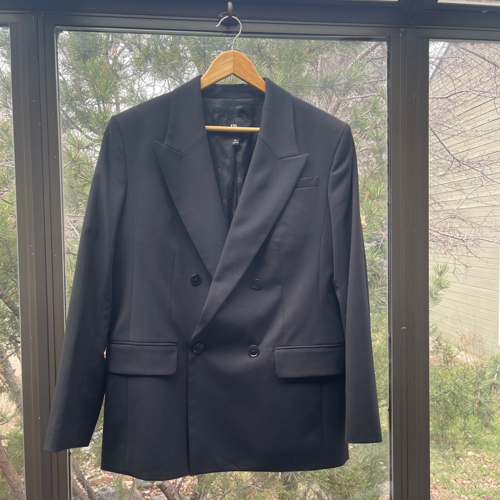 Women’s Banana Republic Black Double-Breasted Blazer size 10